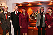 Das München Team von Qatar Airways im neuen Büro München, dass am 14.01.2008 vorgestellt wurde (Foto: MartiN Schmitz)